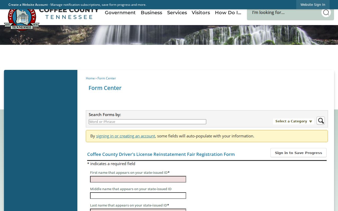Coffee County traffic warrant context: county license reinstatement fair form