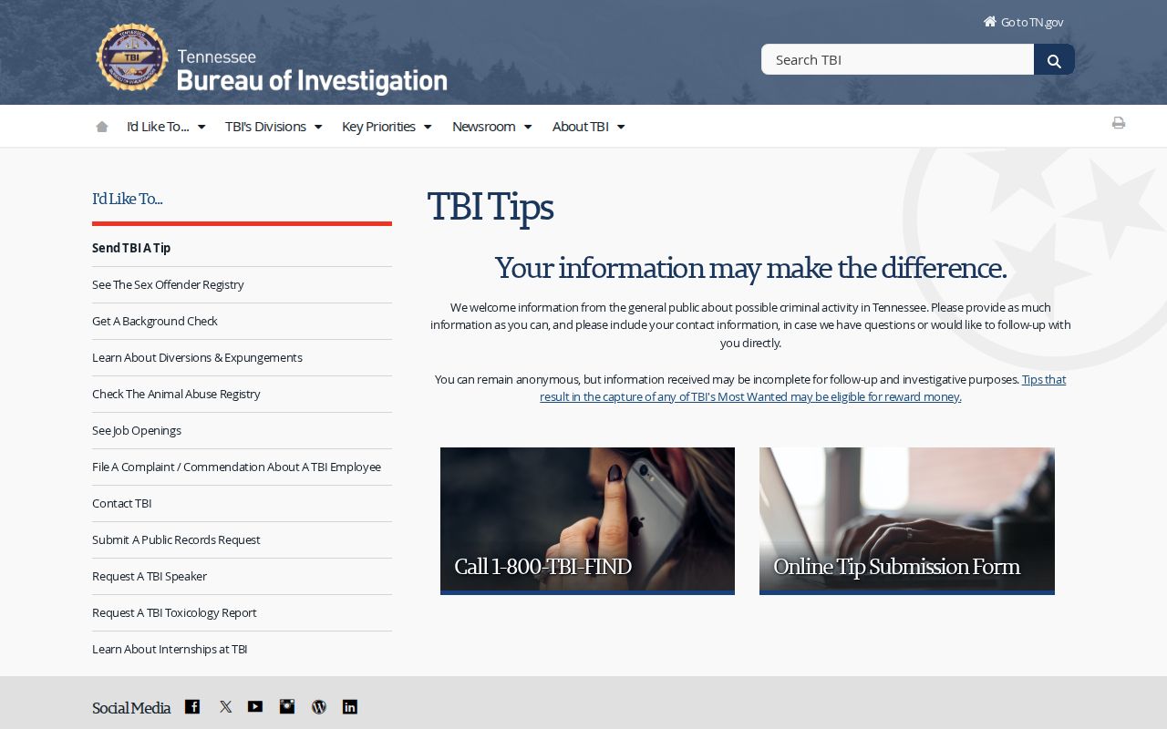 Coffee County Most Wanted tip channel: official anonymous tip instructions